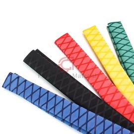 Flexible Wrap Tubing 35mm Diamond Pattern Non-Slip Heat Shrink Tube For Fishing Rod